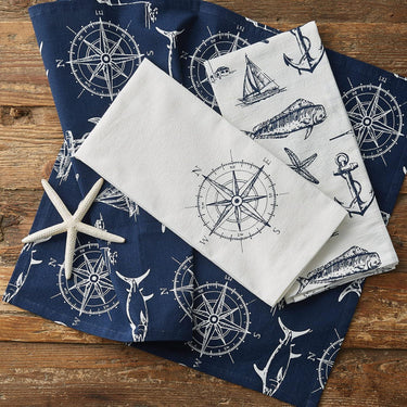 Captain's Quarters Dishtowel - Natural Set of 2 Park Designs - The Fox Decor